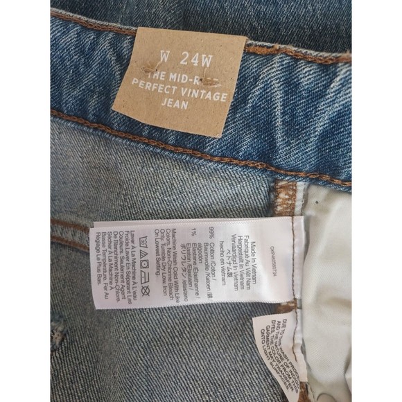 NWT Madewell Mid-Rise Perfect Vintage Stretch Jeans W/Magic Pockets Size 24W - Picture 8 of 13